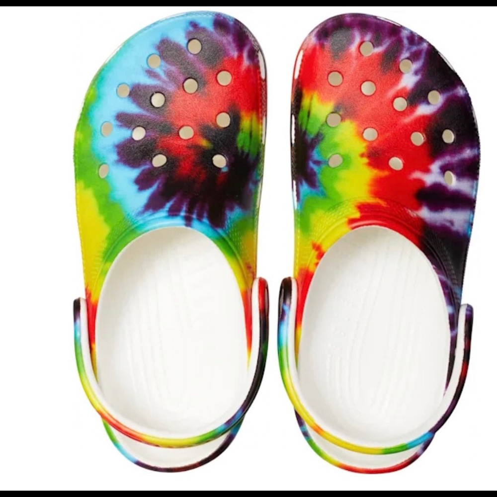 Brand new size 6 multi colors men Crocs.